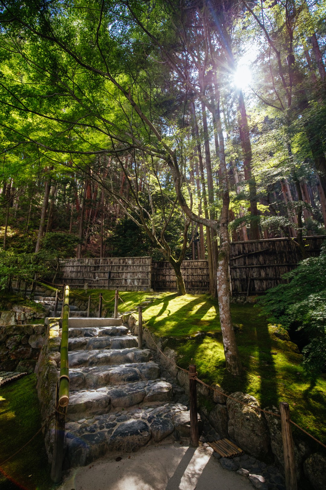 Walking path at Silver Pavillion Ginkakuji temple in Kyoto, Japan
